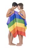 rainbow towel small