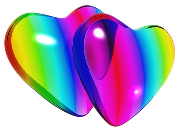 rainbow hearts