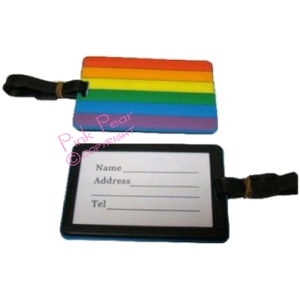 rainbow luggage tag