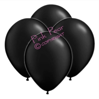 hen party balloons - metallic black (10)