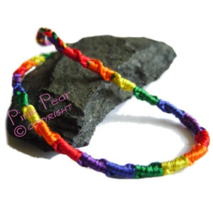 silk rainbow friendship bracelet