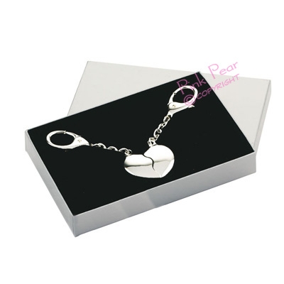 joining heart matt finish keyring