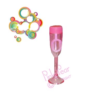 pink champagne glass bubbles