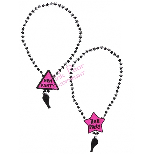 hen party whistle necklace