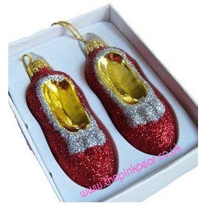 christmas tree ruby slippers decoration