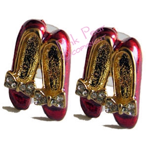 ruby slipper stud earrings (pair)