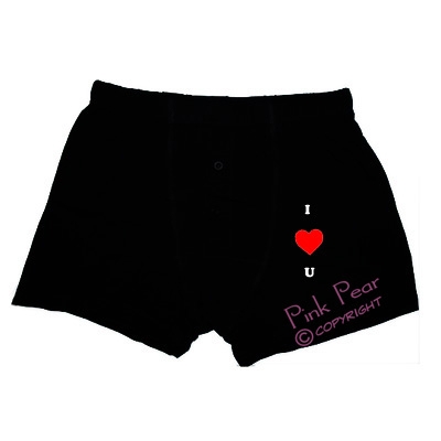 I love you heart design novelty boxer shorts