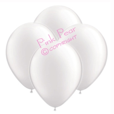 hen party balloons - pearlised white (10)