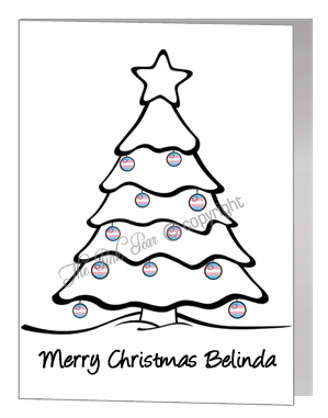 transgender christmas bauble tree card