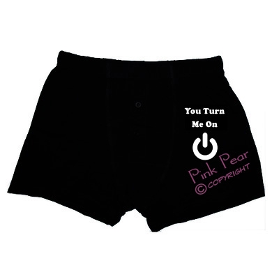 you turn me on novelty fun boxer shorts