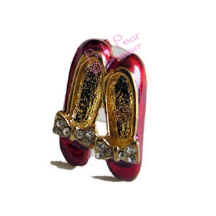 ruby slipper stud earring (single)
