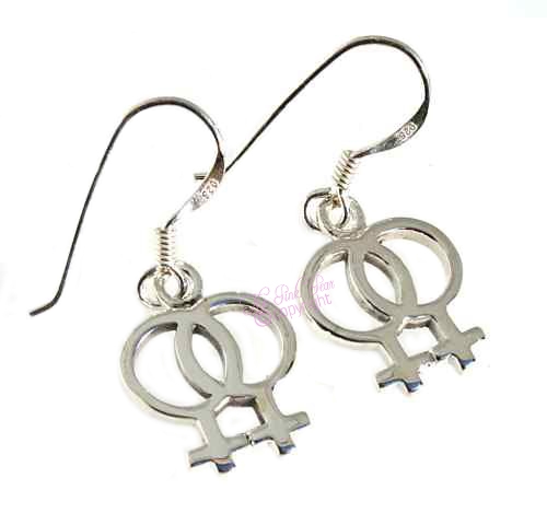 lesbian double symbol earrings