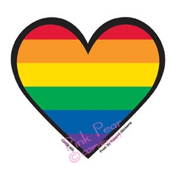 rainbow heart sticker