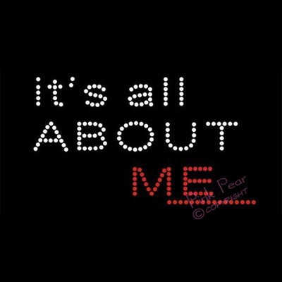 rhinestone crystal iron on t shirt design - it's all about me