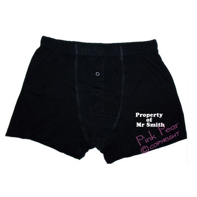 personalised property of ..... black boxer shorts
