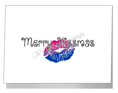 merry kissmas card - bisexual xmas