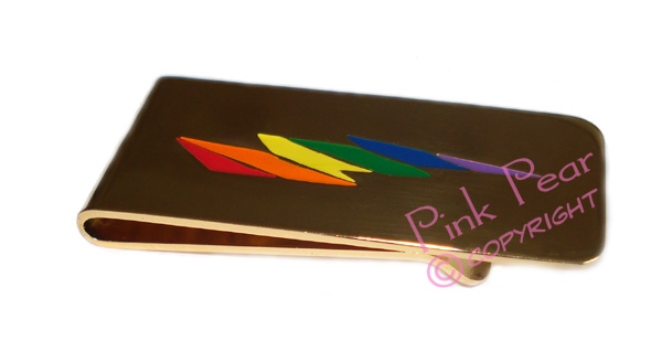 rainbow lightning bolt moneyclip