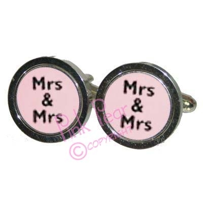 mrs & mrs cufflinks - black