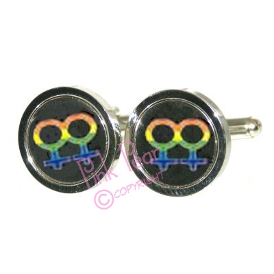rainbow symbol cufflinks - female