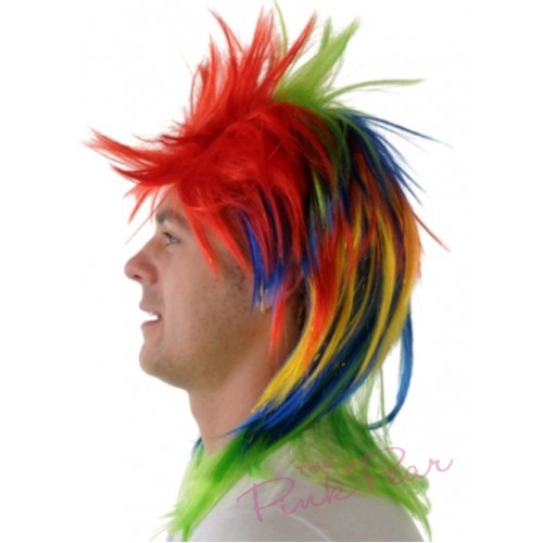 punky rainbow wig