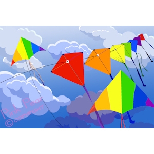 rainbow kites magnet