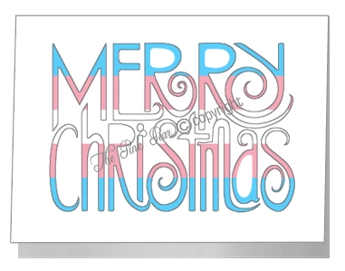 merry christmas wording card - transgender xmas