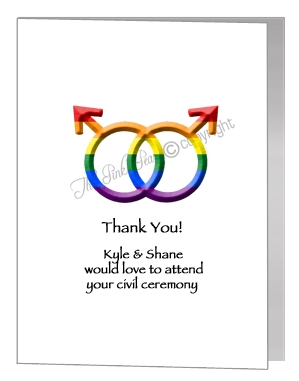 civil partnership acceptance male symbols card