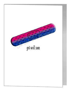 bisexual get well soon plaster card