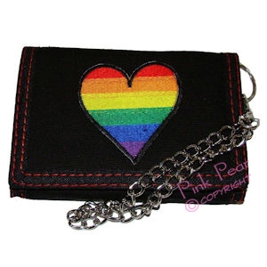rainbow heart wallet
