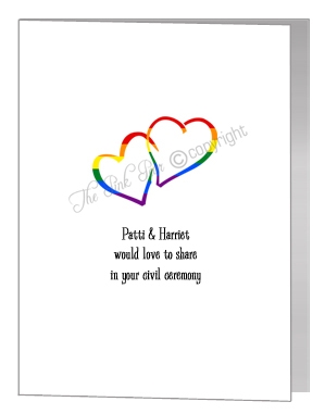 civil partnership acceptance entwined hearts card
