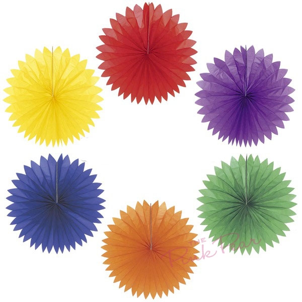 rainbow paper fans (6)