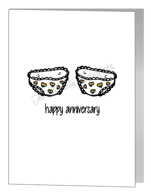 anniversary card - rainbow knickers