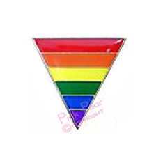 rainbow flag lapel pin - triangle