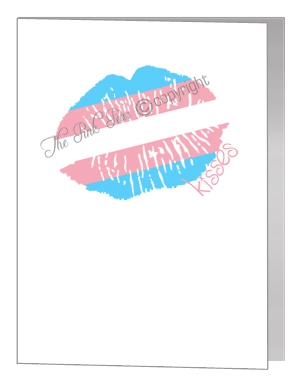 transgender lips & kisses card