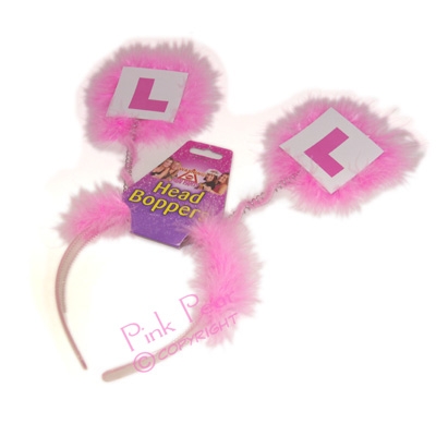 pink headband bopper - l plate