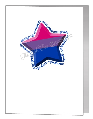 bisexual congratulations star card