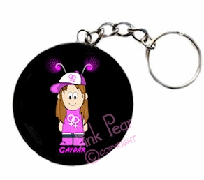 gaydar lesbian keyring