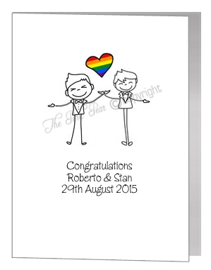 gay grooms card