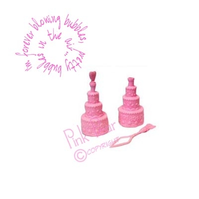 pink  wedding cake bubbles