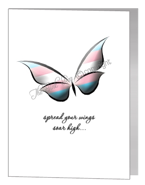 transgender butterfly - spread your wings card