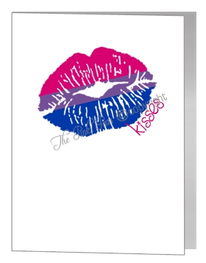 bisexual lips & kisses card