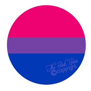 super size bisexual button badge