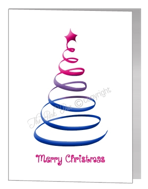 bisexual swirl christmas tree card