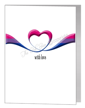 bisexual ribbon heart card