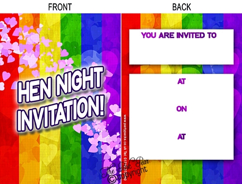 rainbow pride hen night party invitations (8)