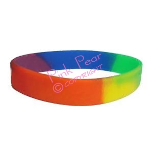 rainbow silicon wristband