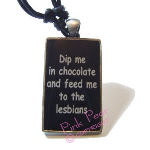 lesbian in chocolate pendant
