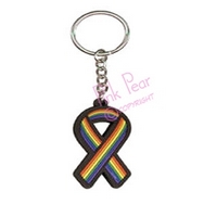 rainbow ribbon keyring