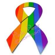 rainbow ribbon magnet
