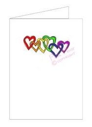 rainbow hearts card